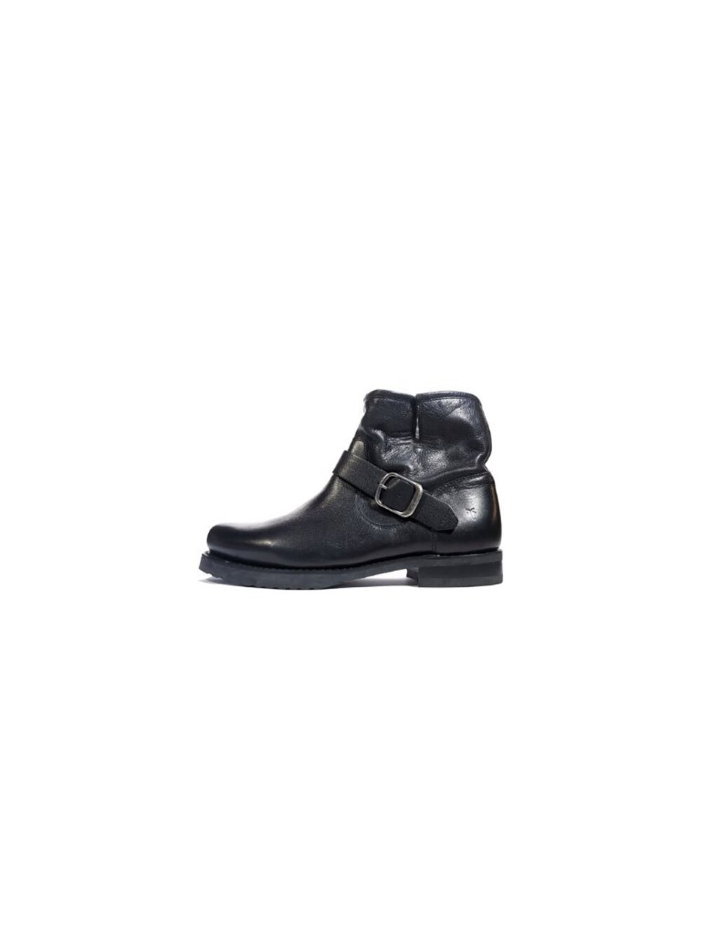 FRYE Boots 9 Womens Veronica Short Black Leather Engineer Moto Boots